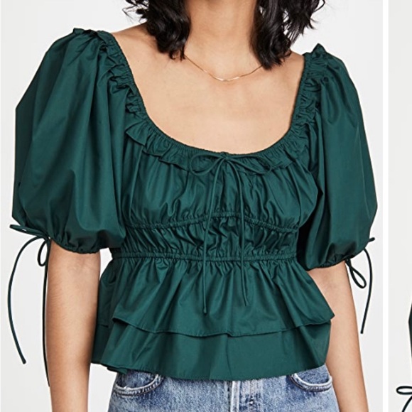 En Saison Tops - En Saison Poplin Cropped Top